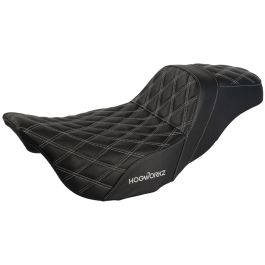椅子 Rin's Step-Up Seat Orange Lattice Stitch For Harley Touring Road
