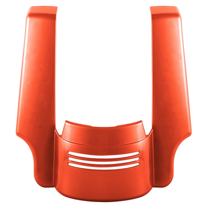 Laguna Orange Harley Touring Stretched Tri-Bar Fender Extension front