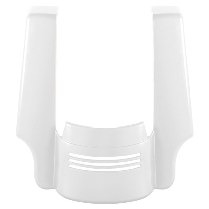 White Onyx Pearl Harley Touring Stretched Tri-Bar Fender Extension front