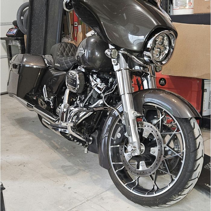 Vivid Black 17Wrap Front Fender For Harley Touring Electra