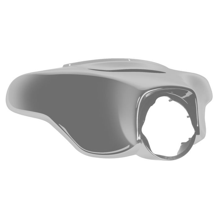 Brilliant Silver Pearl Batwing outer fairing for Harley® Touring 96-13 from HOGWORKZ angle