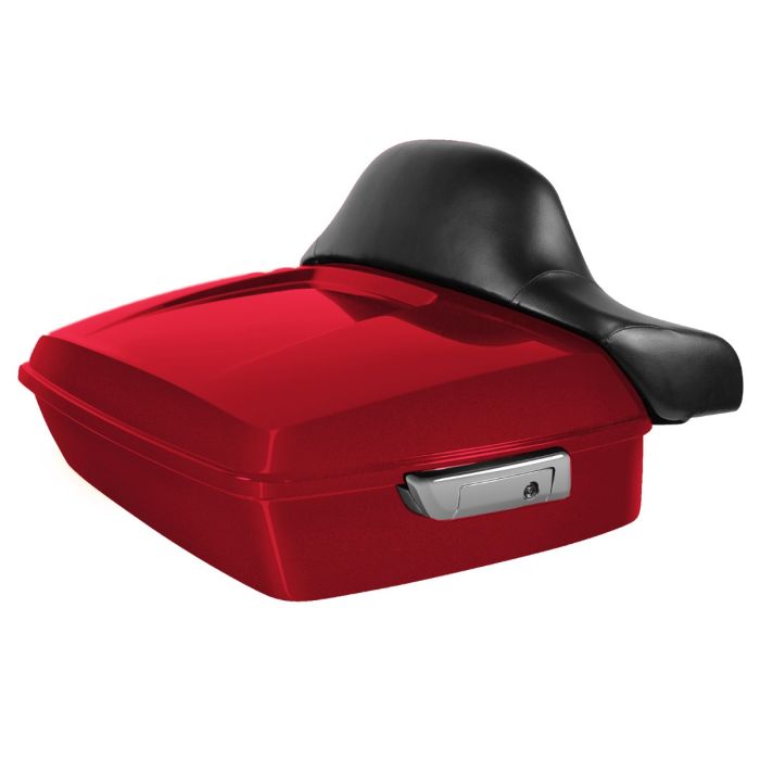 Ruby Metallic Chopped Tour Pack w/ Full Backrest & Chrome Hardware for Indian®