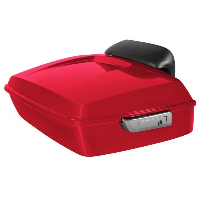 Ruby Metallic Chopped Tour Pack w/ Slim Backrest & Chrome Hardware for Indian®