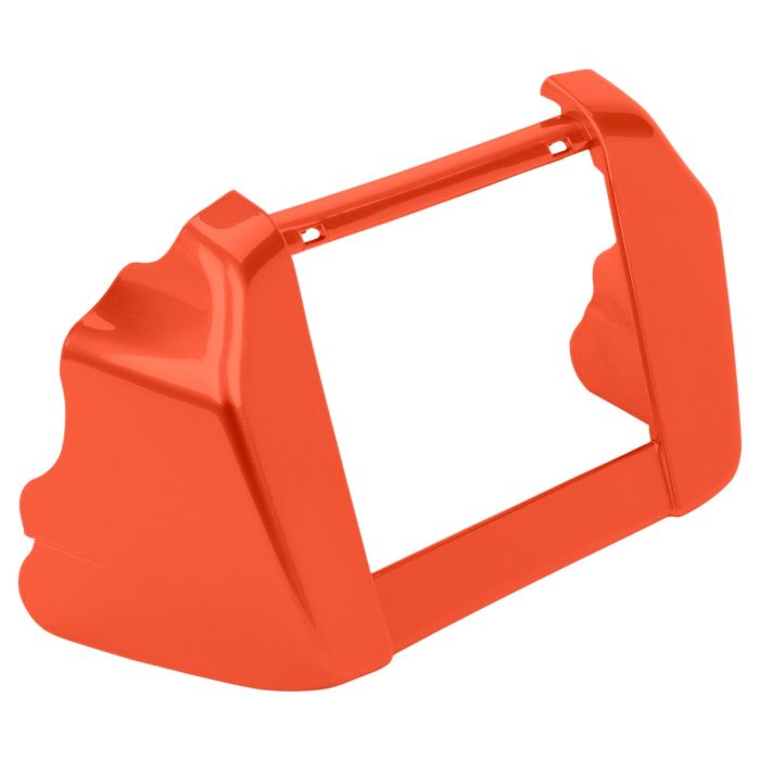 Baja Orange Oil Cooler Cover for Harley® Touring angle