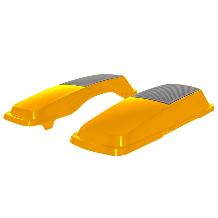 Chrome Yellow Pearl Saddlebag Speaker Lids for '94-'13 Harley® Touring