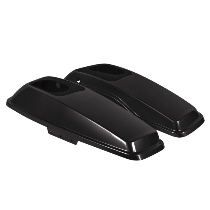 Black Tempest Harley® Touring Saddlebag Speaker Lids from HOGWORKZ® angle
