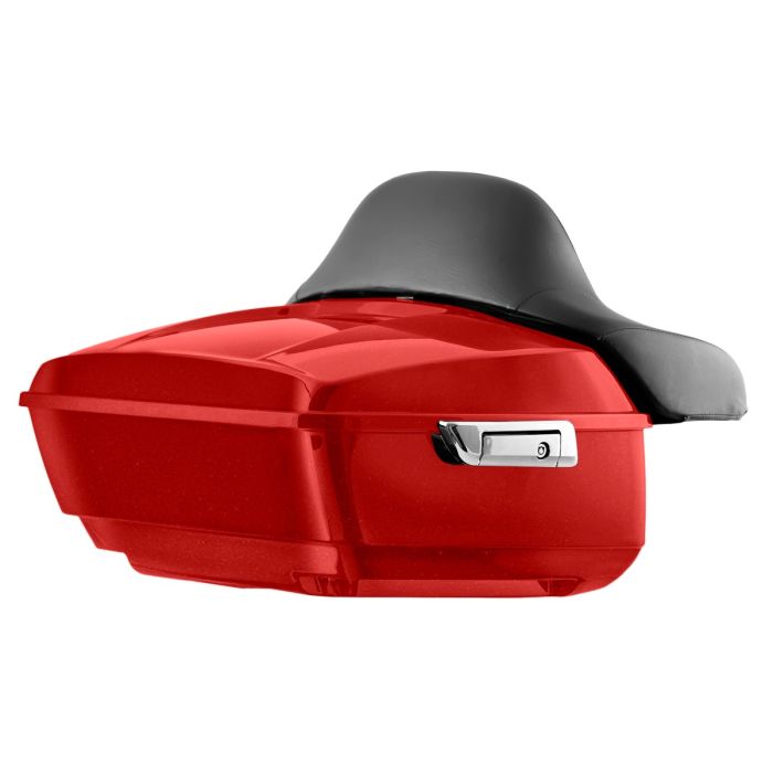 Rally Red Harley® Touring King Tour Pack w/ Full Backrest - Chrome Hardware