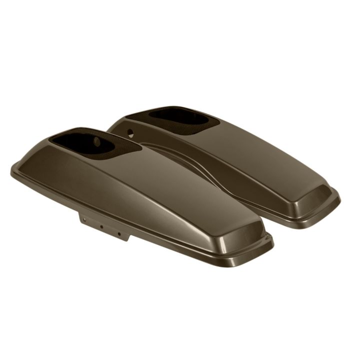 Bronze Armor Harley Touring Saddlebag Speaker Lids from HOGWORKZ
