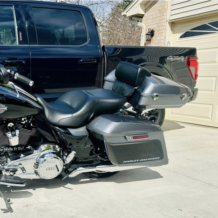 Color Matched Harley® Touring Chopped Tour Pack w/ Slim Backrest
