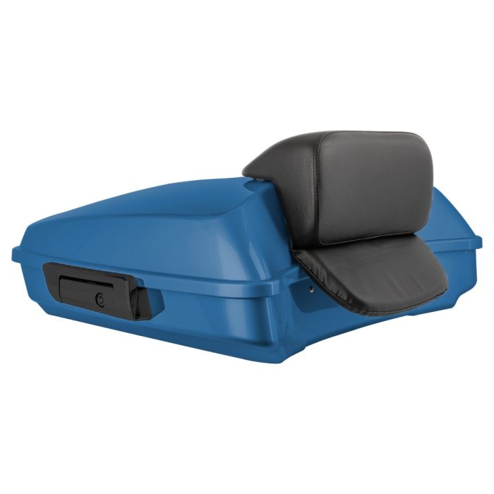 Daytona Blue Pearl Razor Tour Pack w/ Slim Backrest & Black Hardware for Harley® Touring from HOGWORKZ