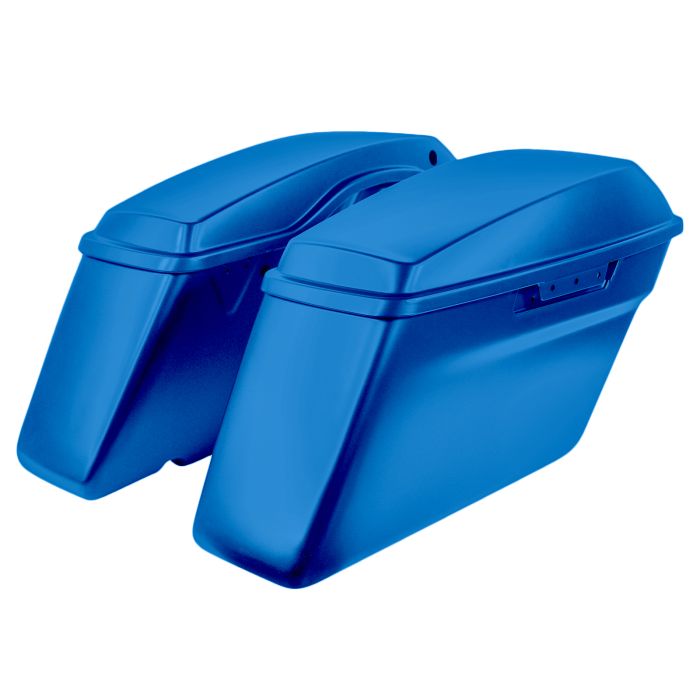 Celestial Blue (Fast Johnnie) Harley Touring Standard Saddlebags from HOGWORKZ angle