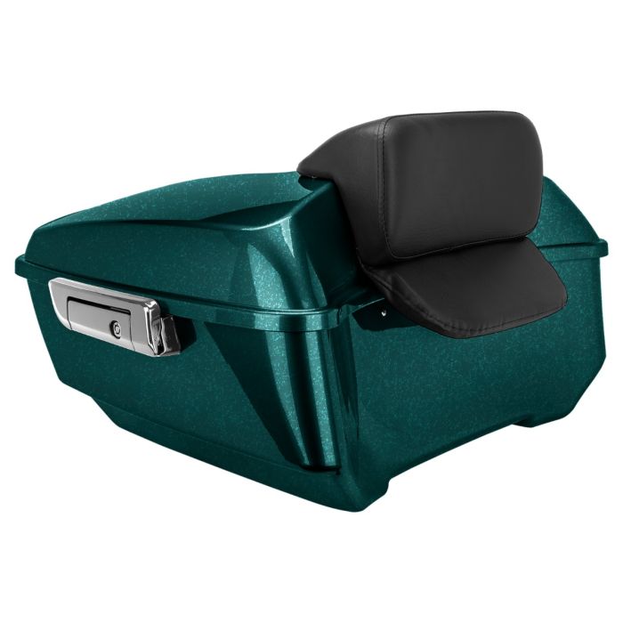 Hard Candy Chameleon King Tour Pack w/ Slim Backrest & Chrome Hardware for Harley® Touring