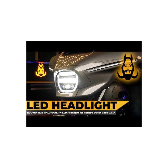 HOGWORKZ® Chrome HALOMAKER™ LED Headlight for Harley® Street Glide