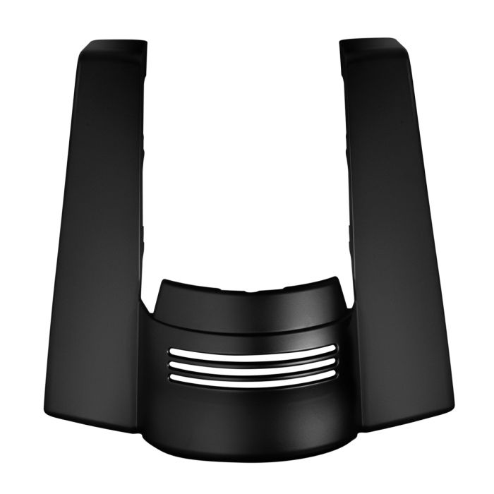 Unpainted Harley Touring Stretched Dual Blocked Tri-Bar Fender Extension front