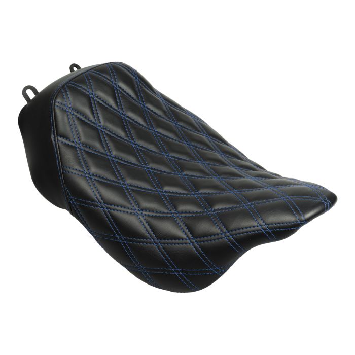 Alpha Solo Seat for Harley® Touring with Diamond / Blue Stitch from HOGWORKZ