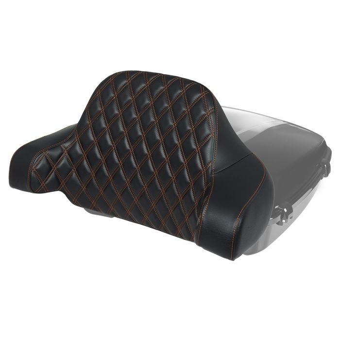 HOGWORKZ® Orange Stitching Chopped Tour Pack Backrest Pad
