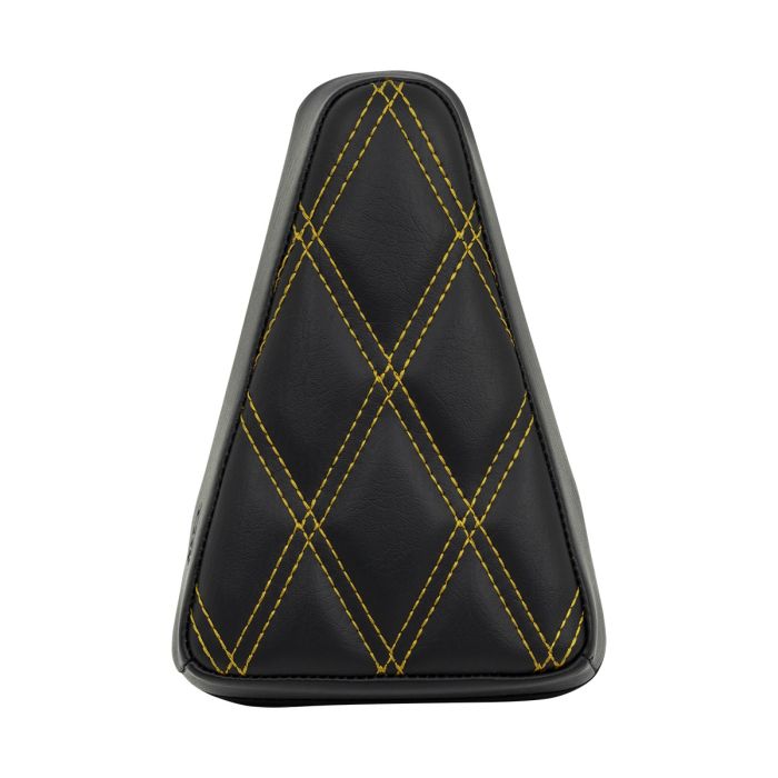 Havoc Sissy Bar Backrest Pad (Diamond / Gold Stitch) from HOGWORKZ