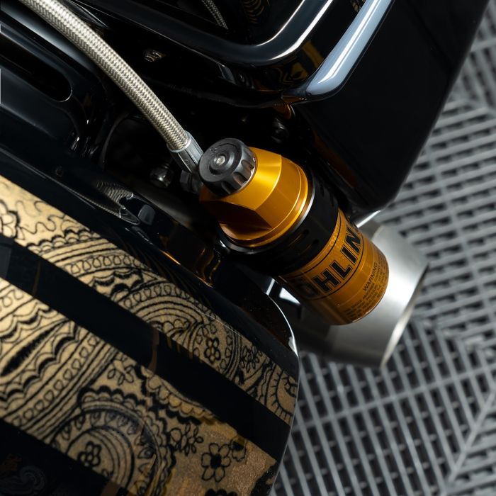HOGWORKZ® Black Remote Reservoir Filler Mounts for Harley® Touring