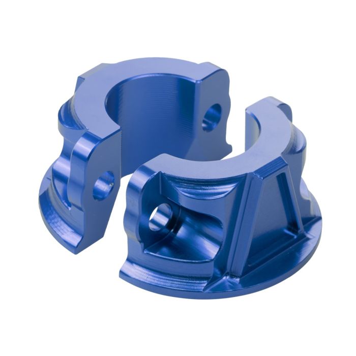 Blue Billet Brake & Clutch Perch Clamps for Harley® Softail / Dyna from HOGWORKZ