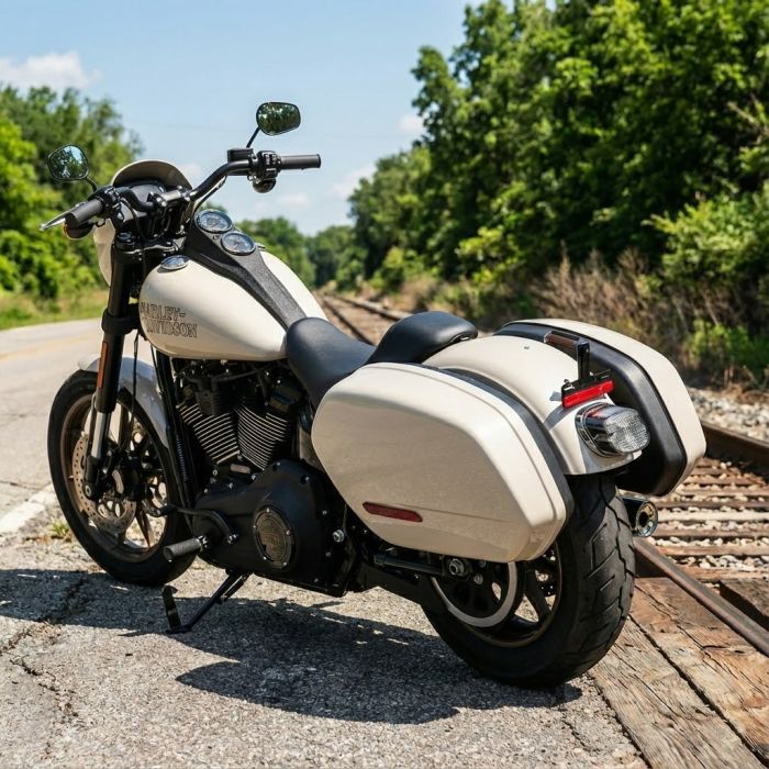 White Sand Pearl Saddlebag Kit for Harley® Softail Low Rider / Low