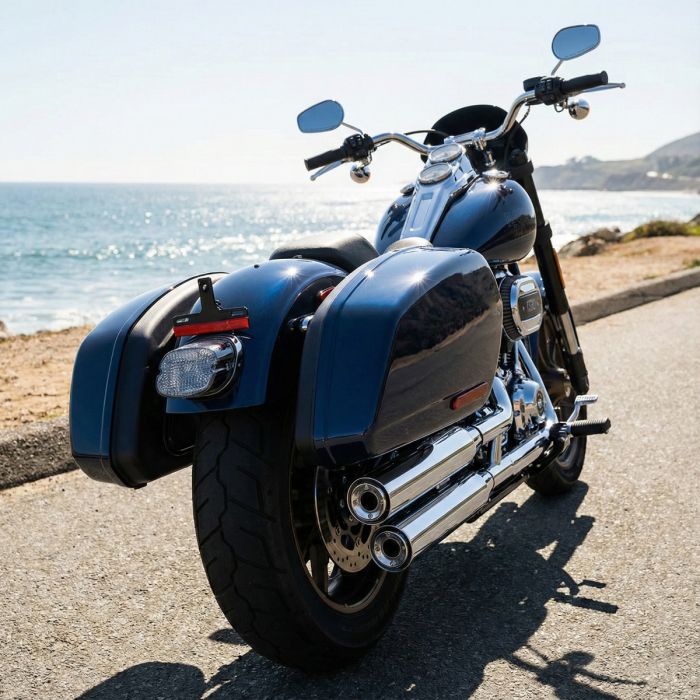 ローレス　サンボア White Sand Pearl Saddlebag Kit for Harley® Softail Low Rider / Low