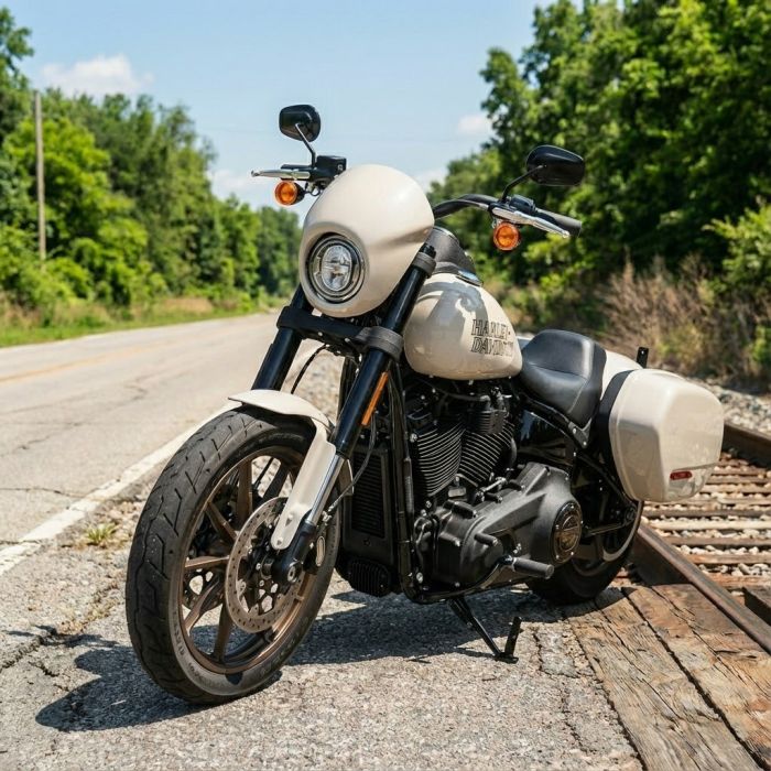 White Sand Pearl Saddlebag Kit for Harley® Softail Low Rider / Low