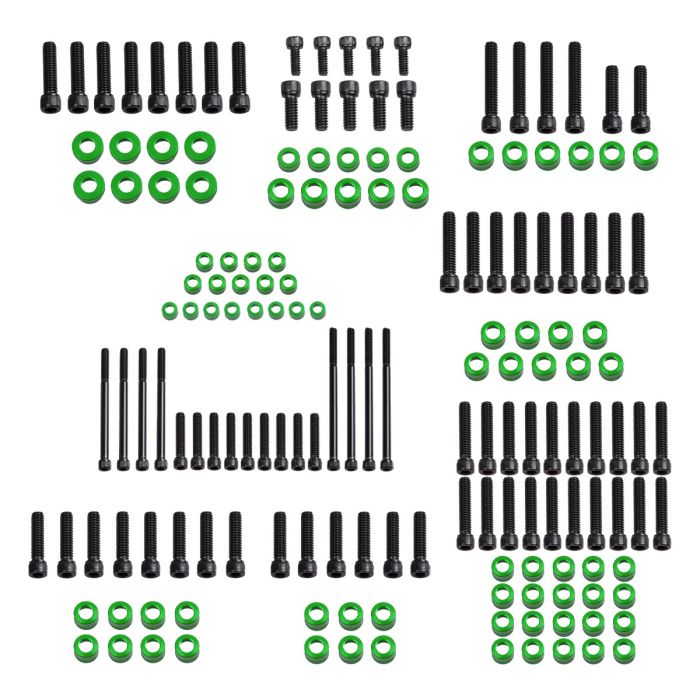 HOGWORKZ® Full GreenEngine Bolt Kit for M8 Harley® Touring & Softail all