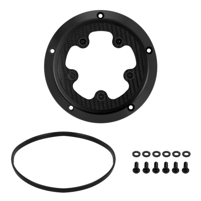 HOGWORKZ® Black ClearVue™ Derby Cover for Harley® M8 Softail kit