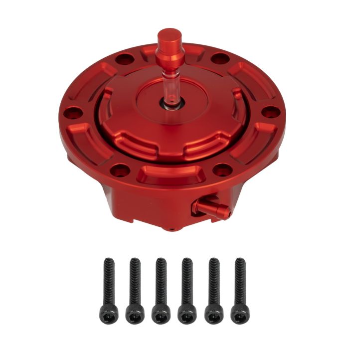 Red HOGWORKZ® Performance MX Gas Cap for Harley-Davidson® Touring kit