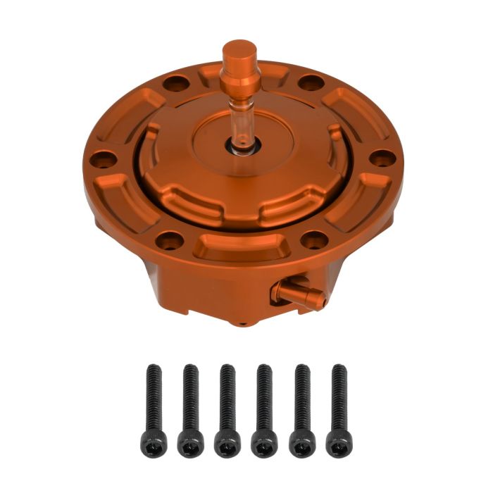 Orange HOGWORKZ® Performance MX Gas Cap for Harley-Davidson® Touring kit