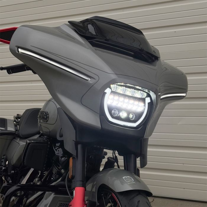 HOGWORKZ® Black HALOMAKER™ LED Headlight for Harley® Street Glide