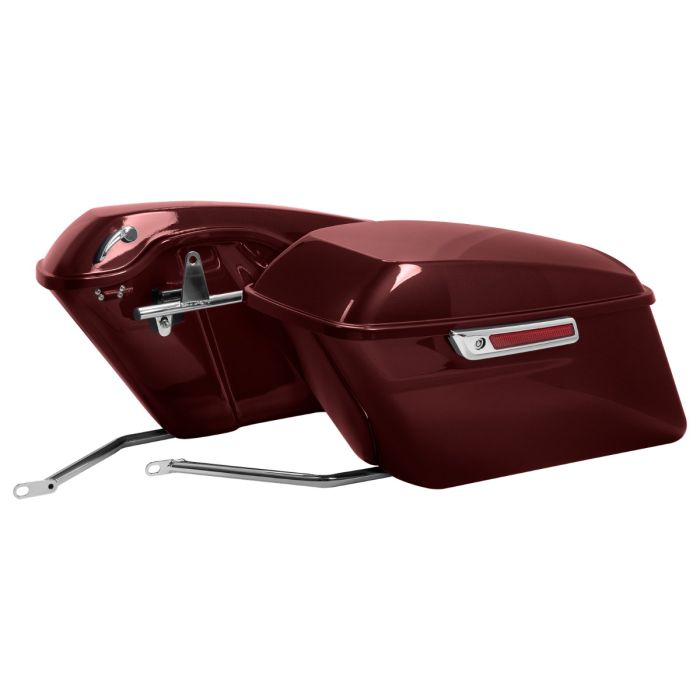 Merlot Sunglo Harley® Softail Conversion Bracket Kit with Standard Saddlebags