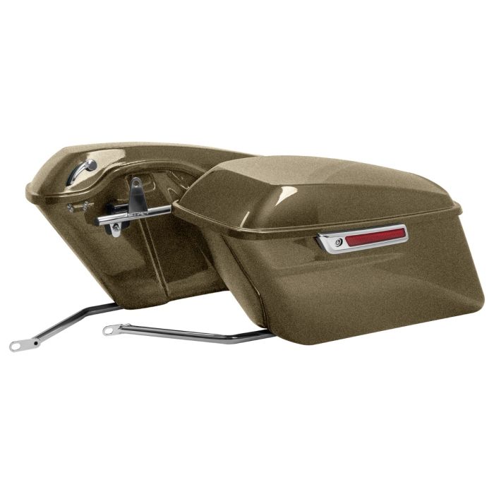 Olive Gold Harley® Softail Conversion Bracket Kit with Standard Saddlebags