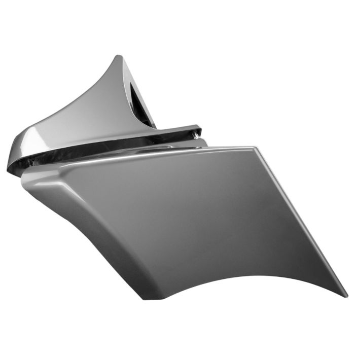 Brilliant Silver Pearl Scoop Daddy™ Stretched Side Covers for Harley® Touring
