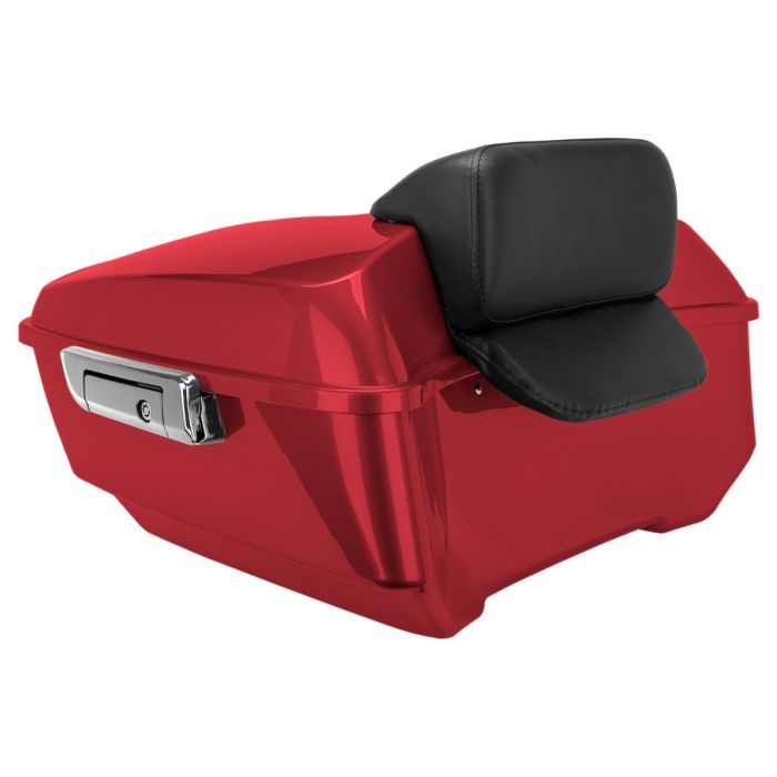 Billiard Red King Tour Pack w/ Slim Backrest & Chrome Hardware for Harley® Touring from HOGWORKZ