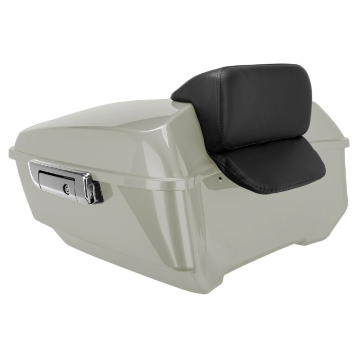 Birch White King Tour Pack w/ Slim Backrest & Chrome Hardware for Harley® Touring from HOGWORKZ
