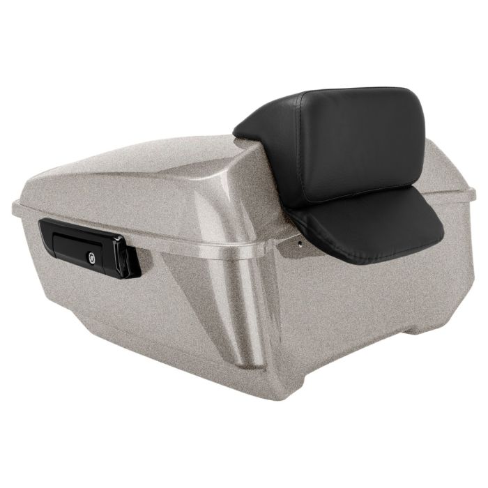 Hard Candy Shattered King Tour Pack w/ Slim Backrest & Black Hardware for Harley® Touring