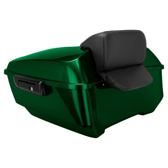 Kinetic Green King Tour Pack w/ Slim Backrest & Black Hardware for Harley® Touring
