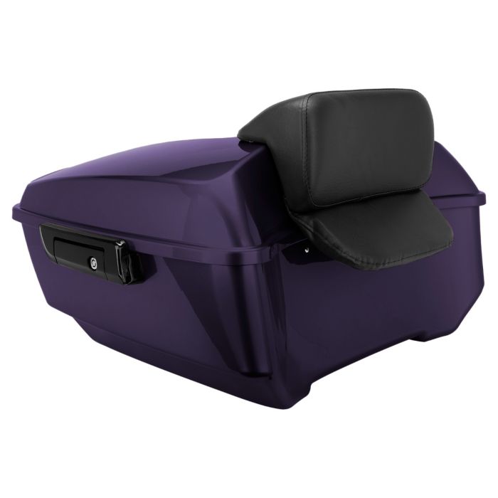 Purple Abyss King Tour Pack w/ Slim Backrest & Black Hardware for Harley® Touring