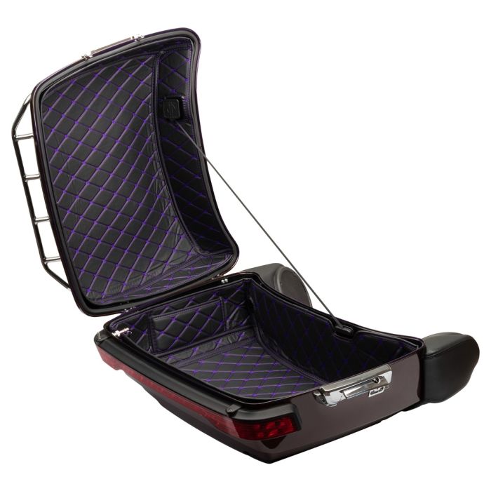 HOGWORKZ® King Tour Pack Liner '14-'25 | Black w/ Purple Stitching fits Harley® OEM