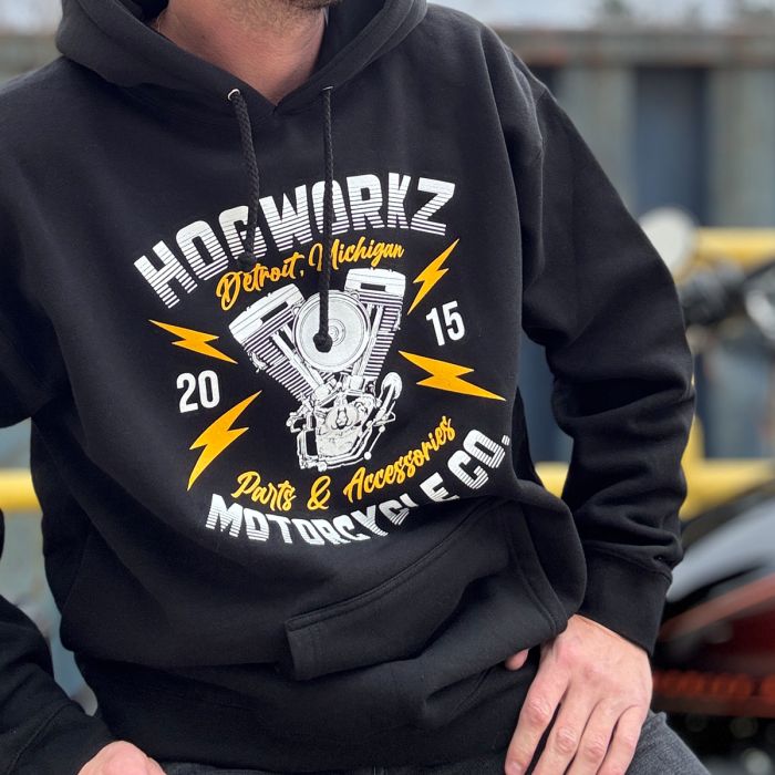 Only Built for Cubic Inches Hooded Sweatshirt in Black from HOGWORKZ