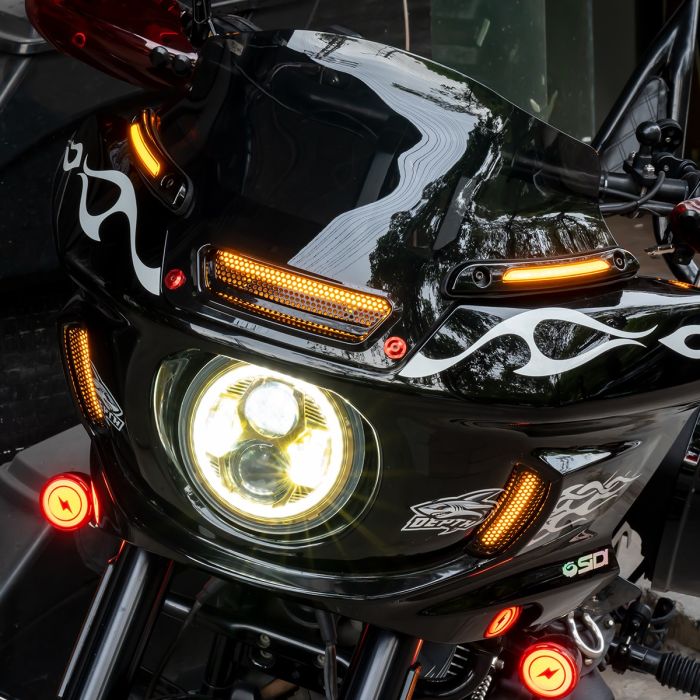 HOGWORKZ® Lumipro™ Windshield LED Lights for Harley® Low Rider ST