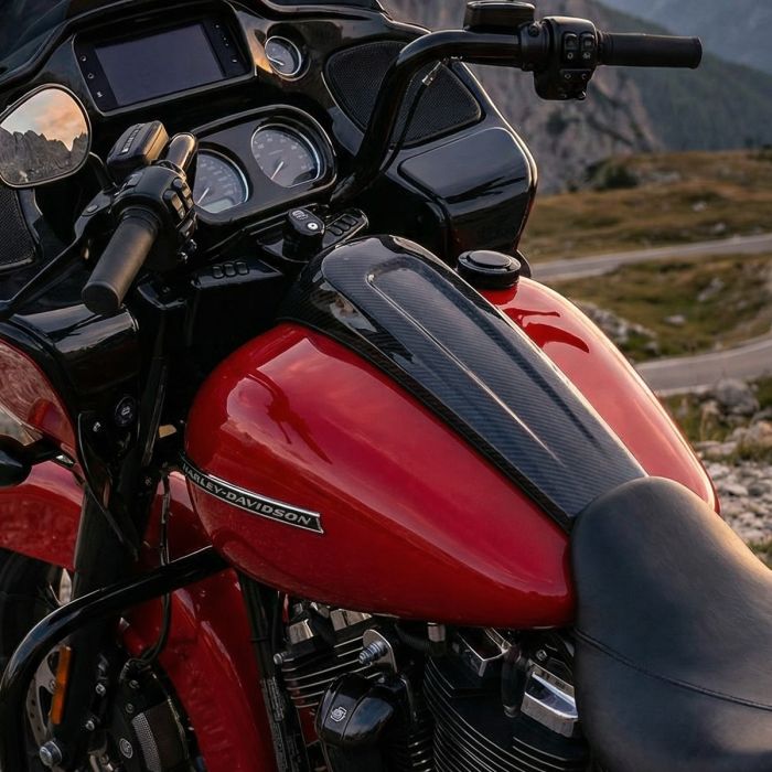 Carbon Fiber Flatline Tank Topper™️Dash Console for Harley® FLHXS