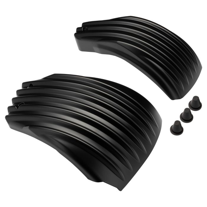 Unpainted Ribbed Battery Covers for Harley® Softail from HOGWORKZ