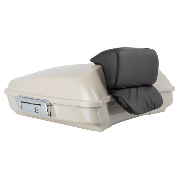 White Sand Pearl Razor Tour Pack w/ Slim Backrest & Chrome Hardware for Harley® Touring from HOGWORKZ
