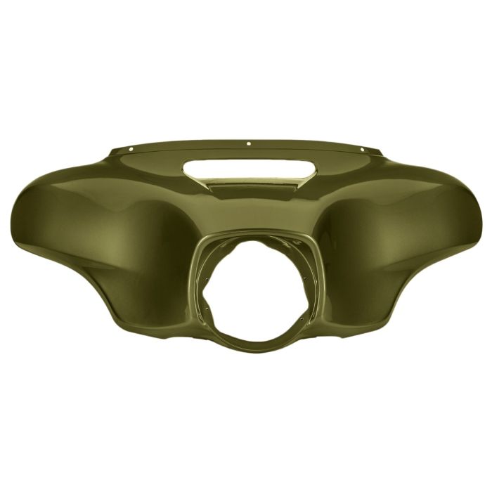 Olive Gold Harley® Touring '14 '23 Outer Fairing Cowl Upper from HOGWORKZ front view