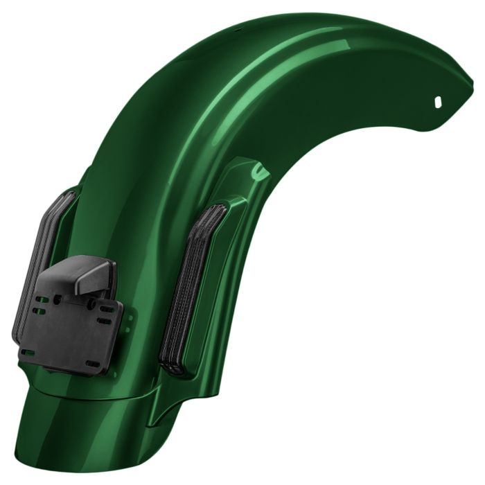 Kinetic Green Harley® Touring CVO Style Stretched Rear Fender from hogworkz angleKinetic Green Harley® Touring CVO Style Stretched Rear Fender from hogworkz front viewKinetic Green Harley® Touring CVO Style Stretched Rear Fender from hogworkz insideKineti