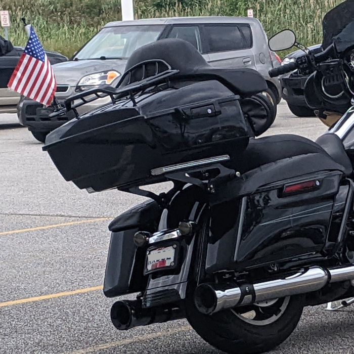 Copperhead Harley® Touring King Tour Pack w/ Full Backrest - Black