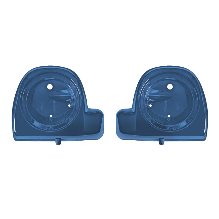 Legend Blue Denim Lower Vented Fairing Speaker Pod Mounts rushmore style for Harley® Touring motorcycles from HOGWORKZ® pair