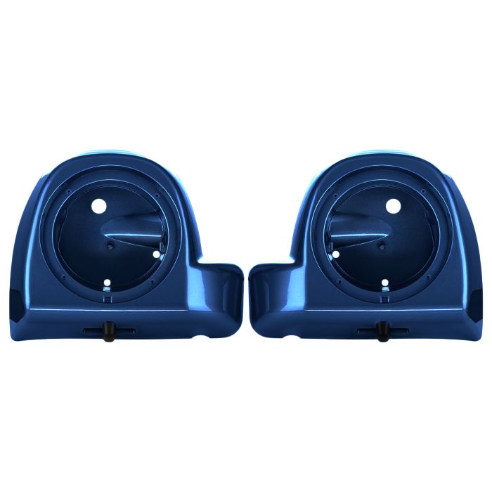Legend Blue Lower Vented Fairing Speaker Pod Mounts rushmore style for Harley Touring motorcycles from HOGWORKZ pair
